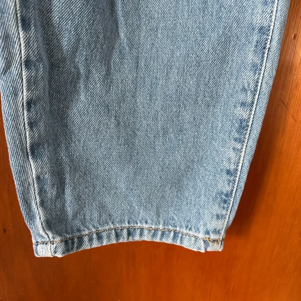 Zara Light Blue Paperbag Waist Jeans - Picture 3 of 6